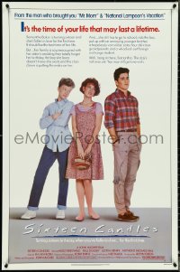 4z1091 SIXTEEN CANDLES 1sh 1984 Molly Ringwald, Anthony Michael Hall, directed by John Hughes!