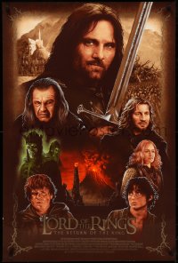 4z0747 LORD OF THE RINGS: THE RETURN OF THE KING #15/50 24x36 art print 2017 art by Adam Rabalais!