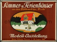 4z0094 SOMMER-U FERIENHAUSER 28x38 German museum/art exhibition 1908 Bichlmeier art, Holiday Homes!