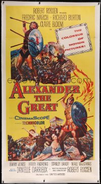 5a0022 ALEXANDER THE GREAT linen 3sh 1956 Richard Burton, Frederic March as Philip of Macedonia, rare!