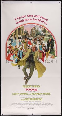 5a0047 SCROOGE linen 3sh 1971 Albert Finney as Ebenezer Scrooge, classic Charles Dickens story!