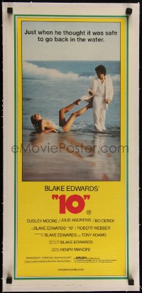 5a0679 '10' linen Aust daybill 1979 Dudley Moore & sexy Bo Derek on the beach, Blake Edwards!