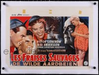 5a0845 WILD STRAWBERRIES linen Belgian 1957 Ingmar Bergman's Smultronstallet, Victor Sjostrom