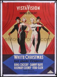 5a0277 WHITE CHRISTMAS linen Danish 1955 Bing Crosby, Danny Kaye, Clooney, Vera-Ellen, Stilling art!