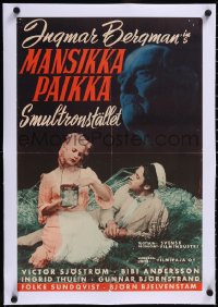 5a0141 WILD STRAWBERRIES linen Finnish 1957 Ingmar Bergman's Smultronstallet, different & rare!