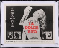 5a1037 LA DOLCE VITA linen 1/2sh 1961 Federico Fellini, Marcello Mastroianni, sexy Anita Ekberg!