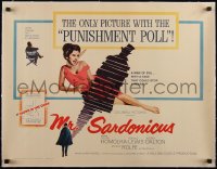 5a1053 MR. SARDONICUS linen 1/2sh 1961 William Castle, the only picture with the punishment poll!