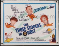 5a1090 THREE STOOGES IN ORBIT linen white style 1/2sh 1962 astro-nuts Moe, Larry & Curly-Joe, rare!