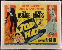 5a1095 TOP HAT linen 1/2sh R1953 Fred Astaire & Ginger Rogers are dancing cheek-to-cheek again!