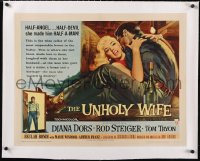 5a1097 UNHOLY WIFE linen 1/2sh 1957 sexy half-devil half-angel Diana Dors made him half a man!