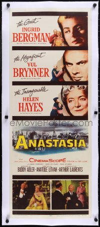 5a0850 ANASTASIA linen insert 1956 great close ups of Ingrid Bergman, Yul Brynner, Helen Hayes!