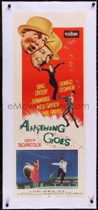 5a0852 ANYTHING GOES linen insert 1956 Bing Crosby, Donald O'Connor, Jeanmaire, music by Cole Porter!