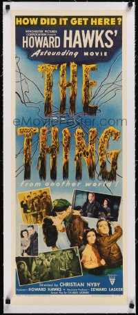 5a0954 THING linen insert 1951 Howard Hawks astounding movie, how did it get here from another world!