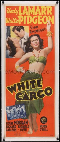5a0963 WHITE CARGO linen insert 1942 sexy Hedy Lamarr as Tondelayo, Walter Pidgeon, ultra rare!
