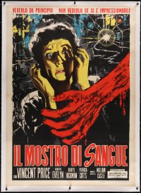 5a0076 TINGLER linen Italian 1p 1962 William Castle, different art of bloody arm & scared woman, rare!
