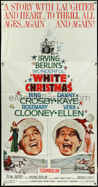 5b0437 WHITE CHRISTMAS 3sh R1961 Bing Crosby, Danny Kaye, Clooney, Vera-Ellen, musical classic!