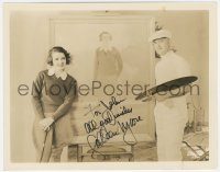 5b0115 COLLEEN MOORE signed 8x10.25 still 1930s having her portrait painted by George Townsend Cole!