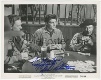5b0116 DALE ROBERTSON signed 8x10.25 still 1956 gambling with cowboys at poker game in A Day Of Fury!