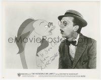 5b0120 DON KNOTTS signed 8x10 still 1964 with himself as cartoon fish in The Incredible Mr. Limpet!