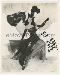 5b0123 DUSTY ANDERSON signed 8x10 still 1945 sexy Halloween witch portrait from Tonight & Every Night