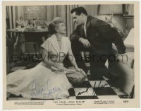 5b0143 LONG, LONG TRAILER signed 8x10 still 1954 by BOTH Lucille Ball AND Desi Arnaz, great close up!