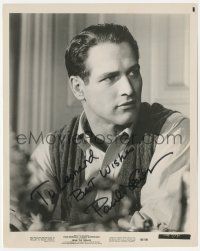 5b0149 PAUL NEWMAN signed 8x10 still 1960 c/u of the handsome leading man in From the Terrace!