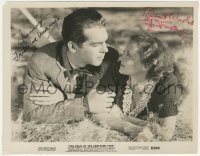 5b0159 TRAIL OF THE LONESOME PINE signed 8x10 still R1955 by BOTH Sylvia Sidney AND Fred MacMurray!