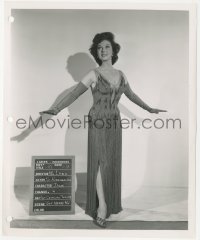 5b1935 WITH A SONG IN MY HEART wardrobe test 8.25x10 photo 1952 Susan Hayward modeling sexy dress!