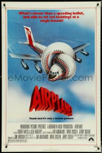 5b0914 AIRPLANE 1sh 1980 classic zany parody by Jim Abrahams and David & Jerry Zucker!