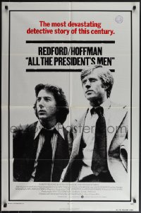 5b0917 ALL THE PRESIDENT'S MEN int'l 1sh 1976 Hoffman & Robert Redford as Woodward & Bernstein!