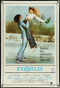 5b0004 ICE CASTLES signed Aust 1sh 1979 by Lynn-Holly Johnson, she's ice skating with Robby Benson!