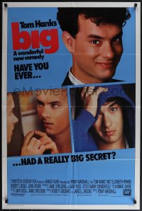 5b0944 BIG int'l English 1sh 1988 great images of wacky Tom Hanks who has a really big secret!