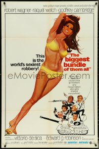 5b0949 BIGGEST BUNDLE OF THEM ALL 1sh 1968 Robert McGinnis art of sexy Raquel Welch in bikini!