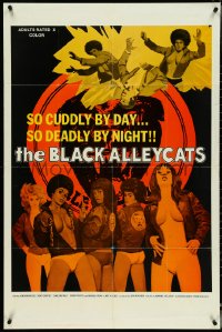 5b0950 BLACK ALLEYCATS 1sh 1973 so cuddly by day, so deadly by night, great sexy art!