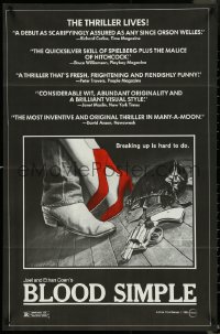 5b0958 BLOOD SIMPLE 24x37 1sh 1984 directed by Joel & Ethan Coen, cool film noir gun artwork!