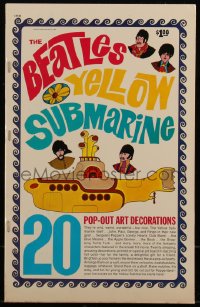 5b0221 YELLOW SUBMARINE softcover book 1968 with 20 psychedelic pop-out art of the Beatles!