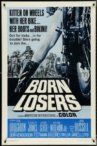 5b0961 BORN LOSERS 1sh 1967 Tom Laughlin directs and stars as Billy Jack, sexy motorcycle art!