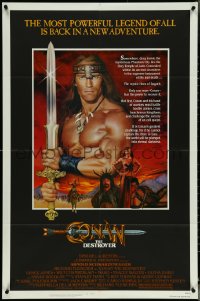 5b0996 CONAN THE DESTROYER 1sh 1984 Arnold Schwarzenegger is the most powerful legend of all!