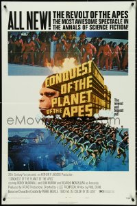 5b0998 CONQUEST OF THE PLANET OF THE APES style B 1sh 1972 Roddy McDowall, apes are revolting!
