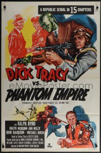 5b1026 DICK TRACY VS. CRIME INC. 1sh R1952 Ralph Byrd detective serial, The Phantom Empire!