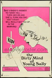 5b1028 DIRTY MIND OF YOUNG SALLY 1sh 1973 Sharon Kelly, erotic completely suggestive artwork!