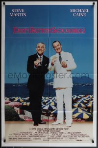 5b1029 DIRTY ROTTEN SCOUNDRELS 1sh 1988 wacky Steve Martin & Michael Caine, directed by Frank Oz!