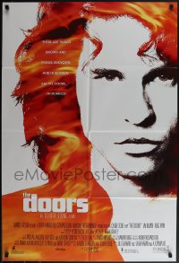 5b1033 DOORS int'l 1sh 1990 image of Val Kilmer as Jim Morrison, directed by Oliver Stone, rare!