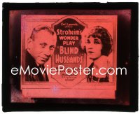 5b1508 BLIND HUSBANDS glass slide 1919 Erich von Stroheim's wonder play, great image, super rare!