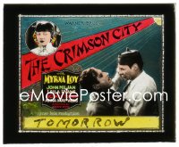 5b1513 CRIMSON CITY glass slide 1928 Asian Myrna Loy sold as sex slave to elderly Mandarin, rare!