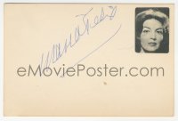 5b0078 MARIA FELIX signed 4x6 index card 1950s it can be framed with an original or repro still!