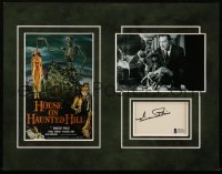 5b0009 VINCENT PRICE signed 3x5 index card in 11x14 matted display 1980s ready to frame on your wall!