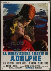 5b0288 ADOLPHE, OU L'AGE TENDRE Italian 1p 1969 Cesselon art of Philippe Noiret & Ulla Jacobsson!