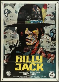 5b0294 BILLY JACK Italian 1p 1971 Tom Laughlin, Delores Taylor, great different Ermanno Iaia art!