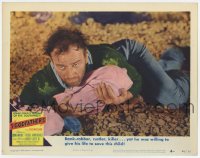 5b0778 3 GODFATHERS LC #4 1949 close up of John Wayne risking his life to save a baby!
